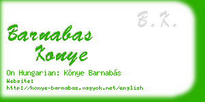 barnabas konye business card